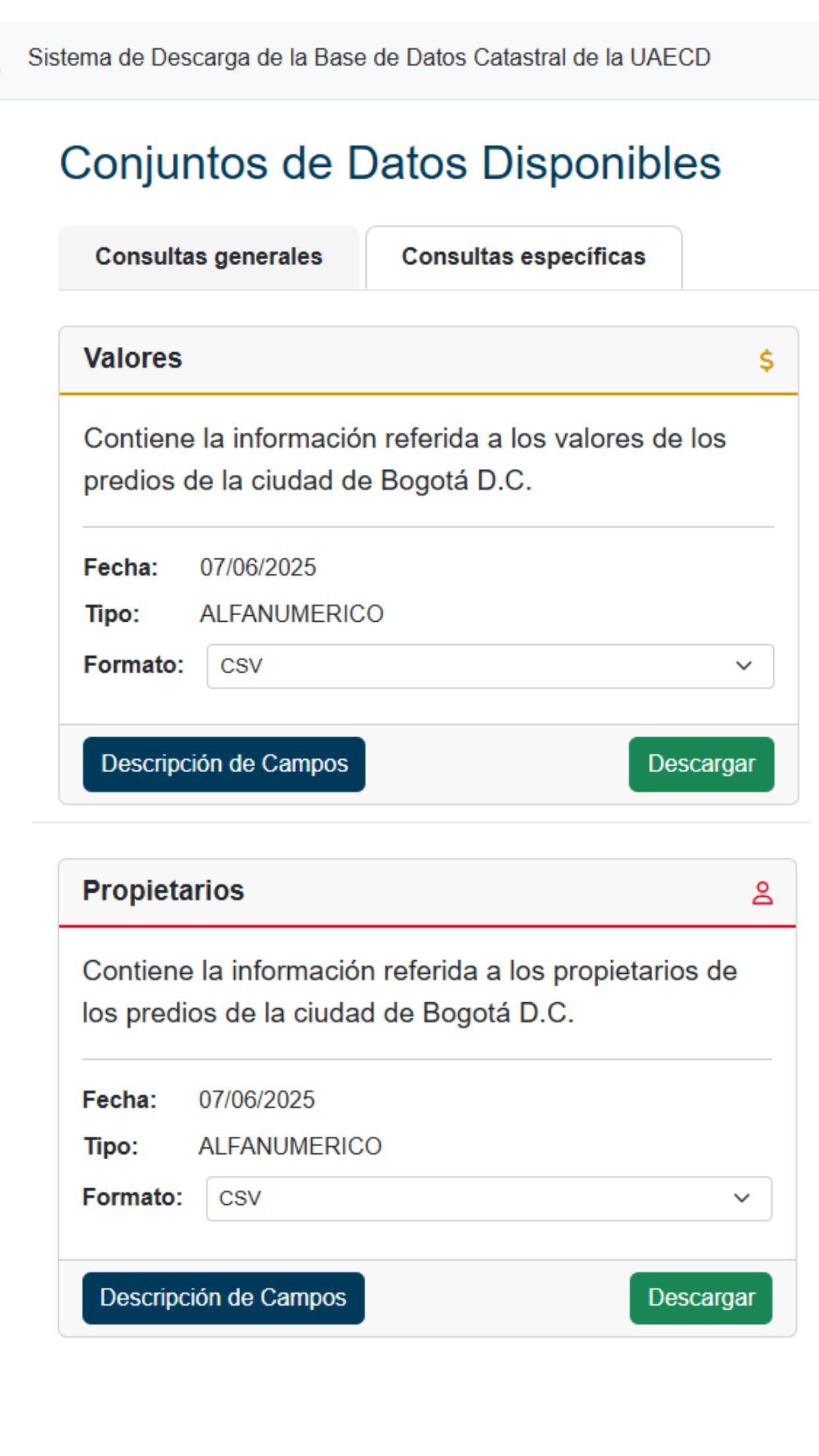 Sistema de Base de Datos Catastral con reserva