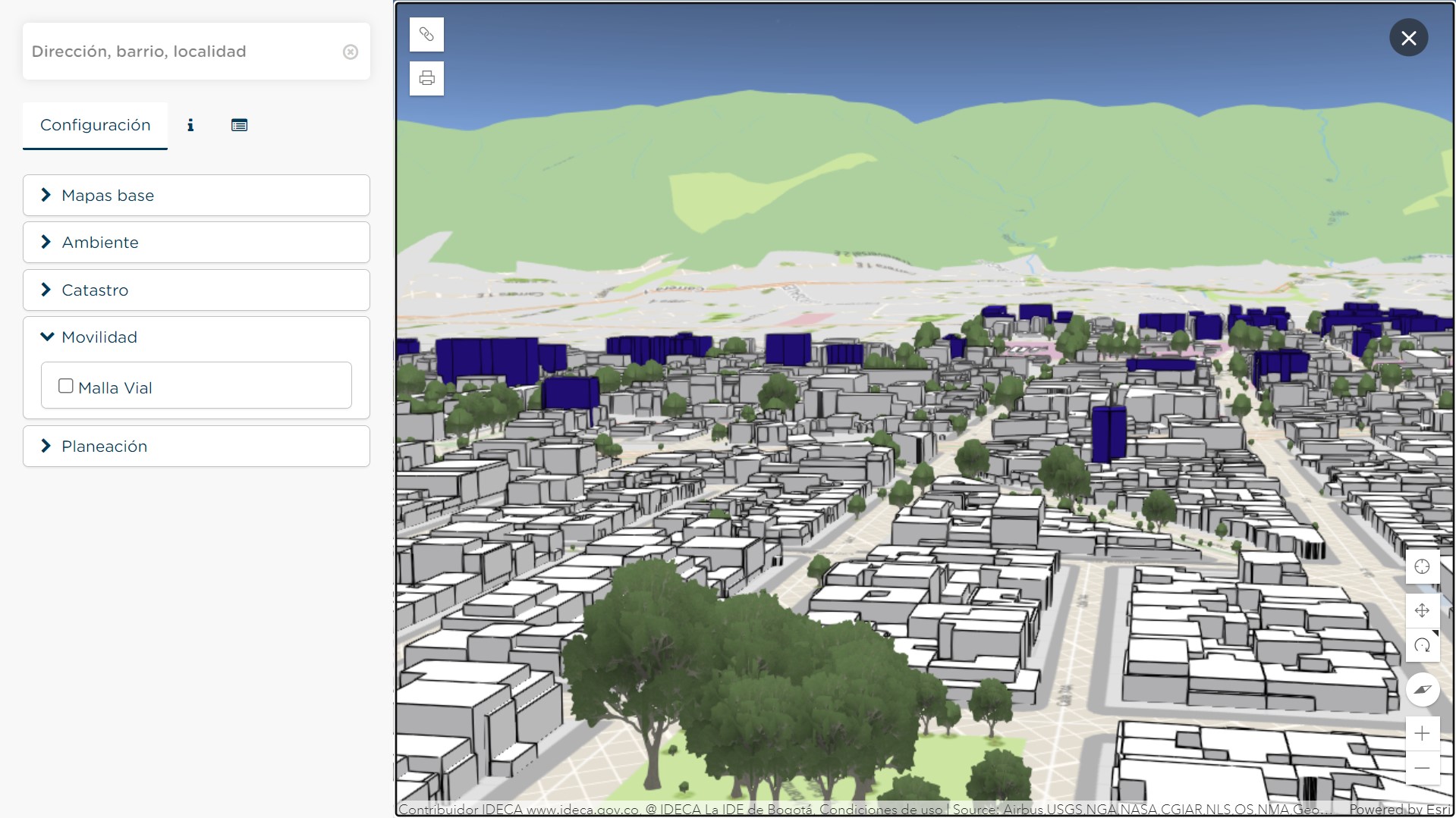 Mapas Bogotá en 3D