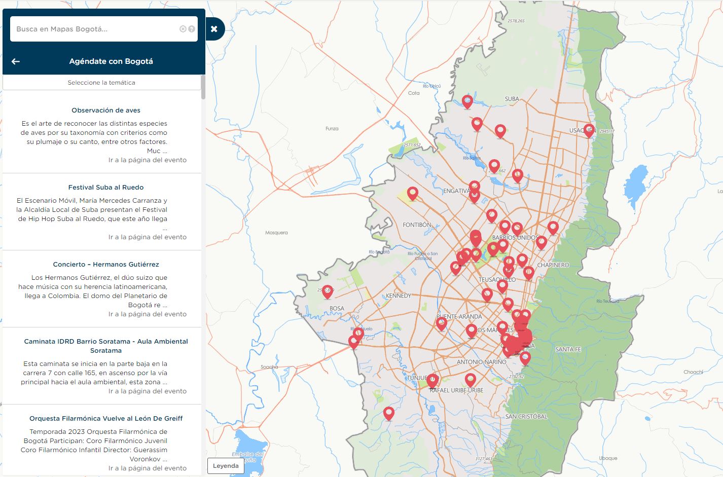 Mapas Bogotá - Agéndate con Bogotá