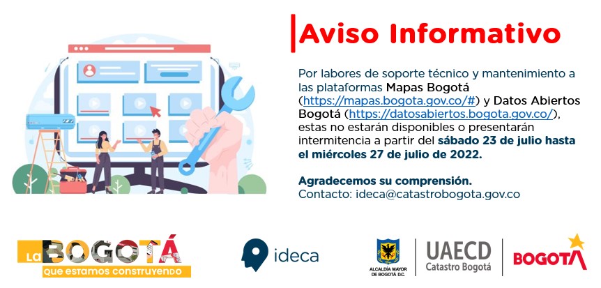 Mantenimiento Mapas Bogota y Datos Abiertos Bogotá