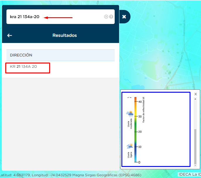 Ingresa Dirección Mapas Bogotá