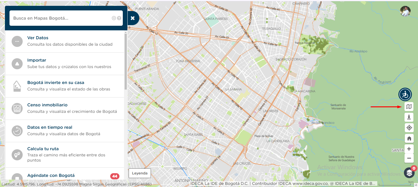 Mapa Base en Mapas Bogotá