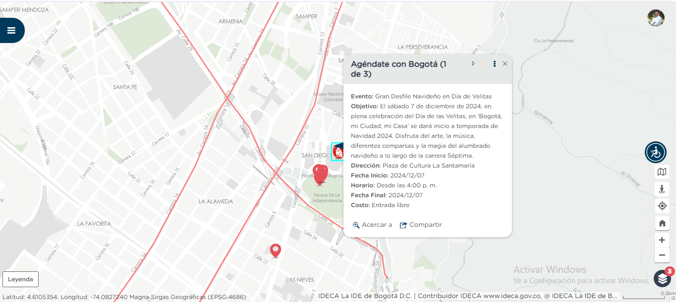 Mapas Bogotá Información Navidad