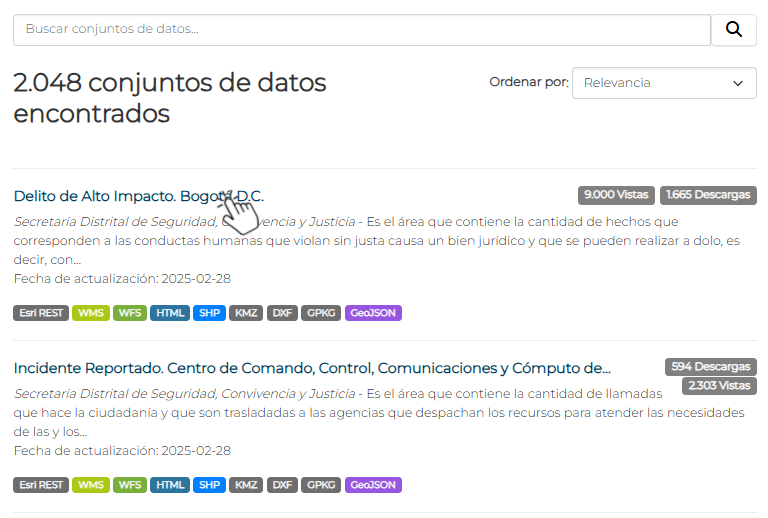 Datos Abiertos Bogotá 