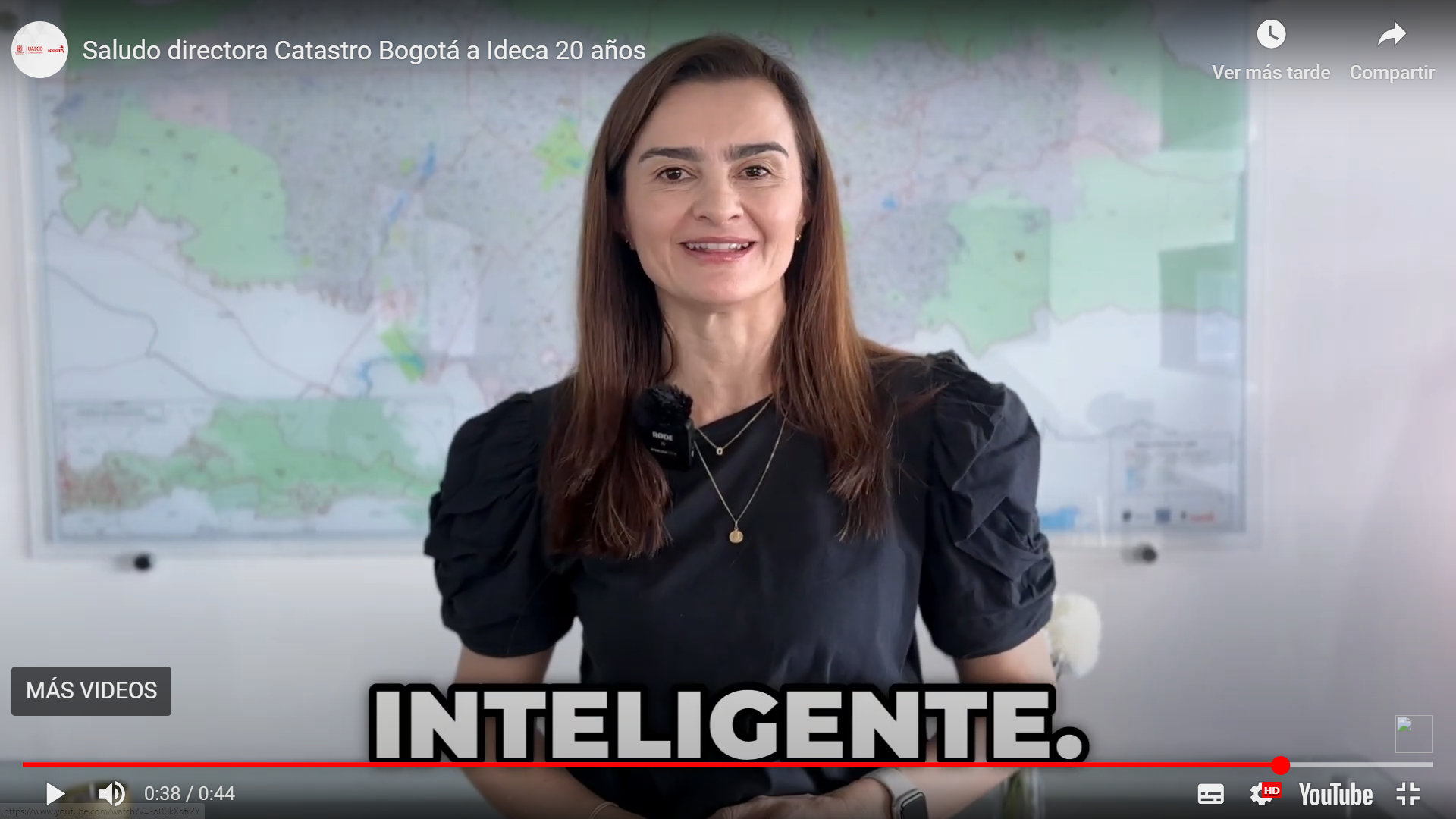 Video Directora Olga 20 años Ideca